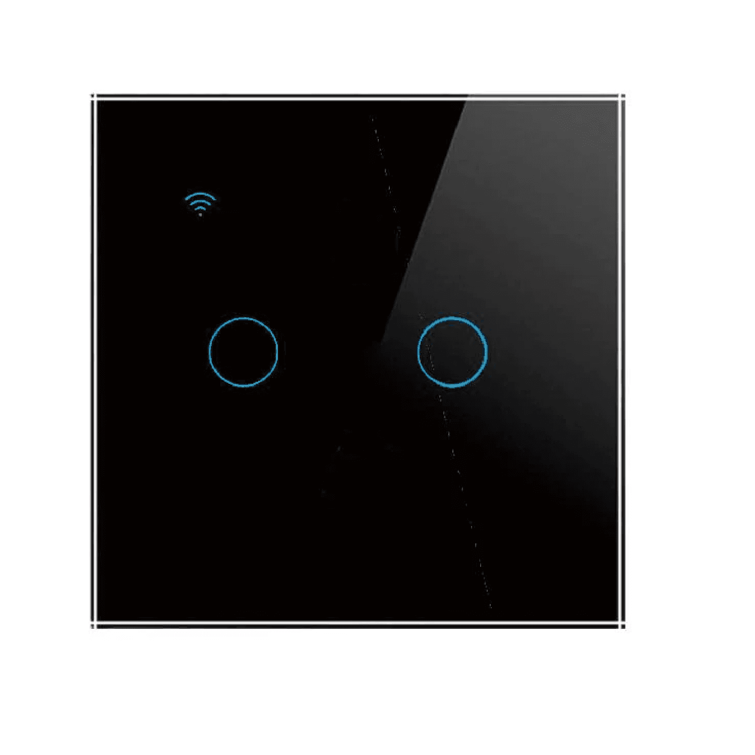 NO-NEUTRAL EU Smart Touch Switch 2 Gang - Black